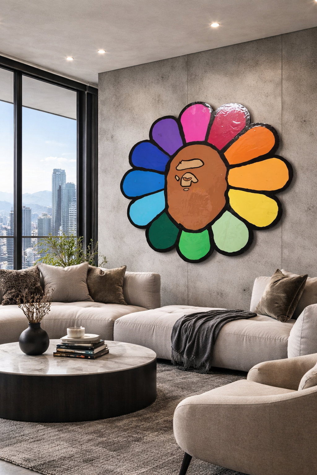 Rainbow Murikami x Bape Wall Art